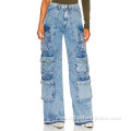 Street Relaxed Fit Distressed Graphic Women Jeans